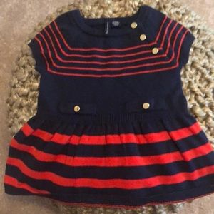 Janie and Jack navy blue and red dress.
